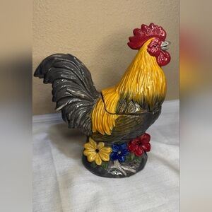 Colorful Rooster Ceramic Figurine
